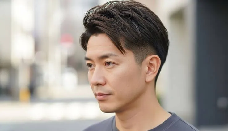 40代の髪型・メンズツーブロック短め